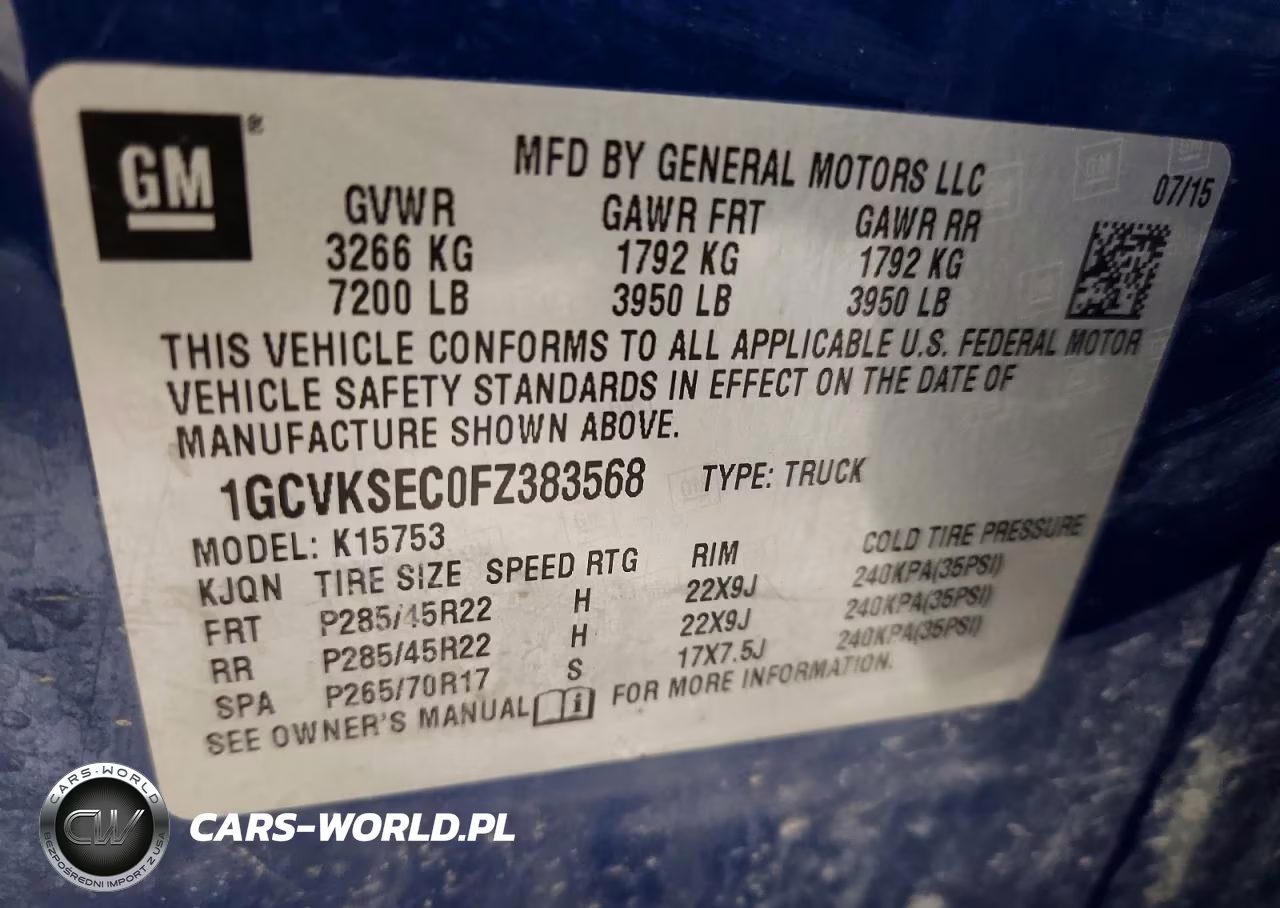 2015 Chevrolet Silverado K1500 Ltz VIN:1GCVKSEC0FZ383568 - 12