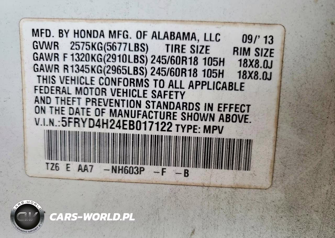 2014 Acura Mdx VIN:5FRYD4H24EB017122 - 13