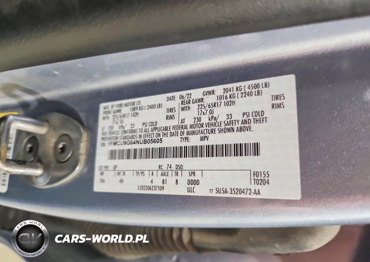 2022 Ford Escape Se VIN:1FMCU9G64NUB05605 - 13