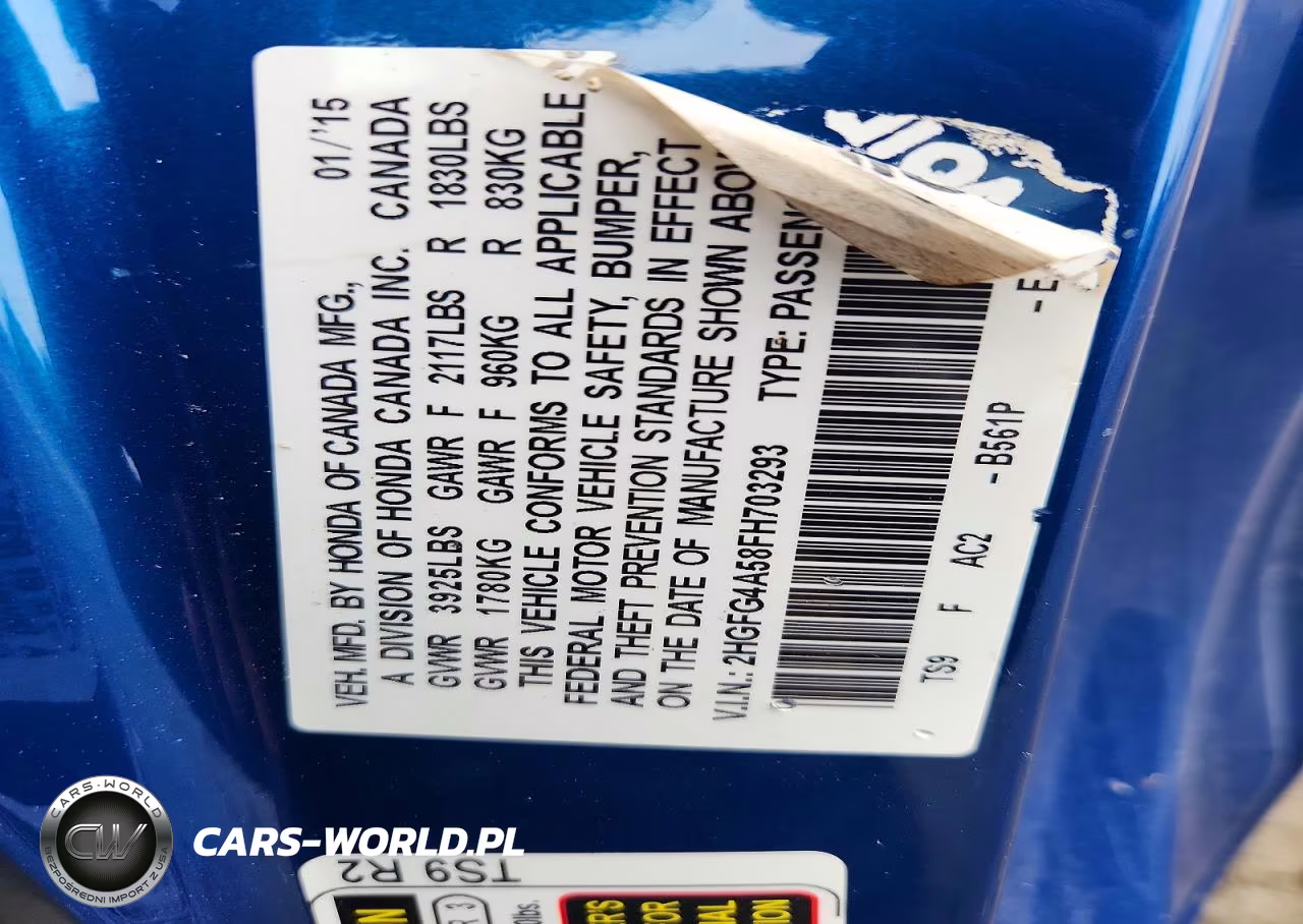 2015 Honda Civic Si VIN:2HGFG4A58FH703293 - 12