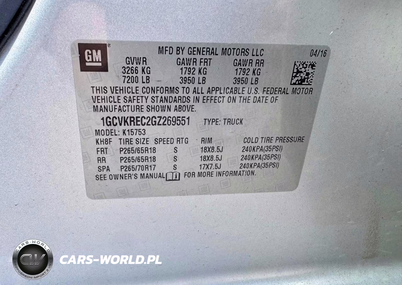 2016 Chevrolet Silverado K1500 Lt VIN:1GCVKREC2GZ269551 - 12