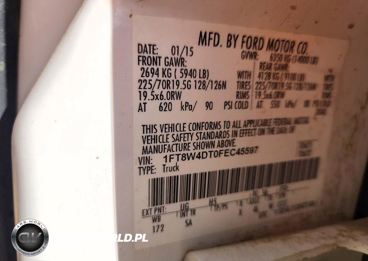2015 Ford F450 Super Duty VIN:1FT8W4DT0FEC45597 - 14