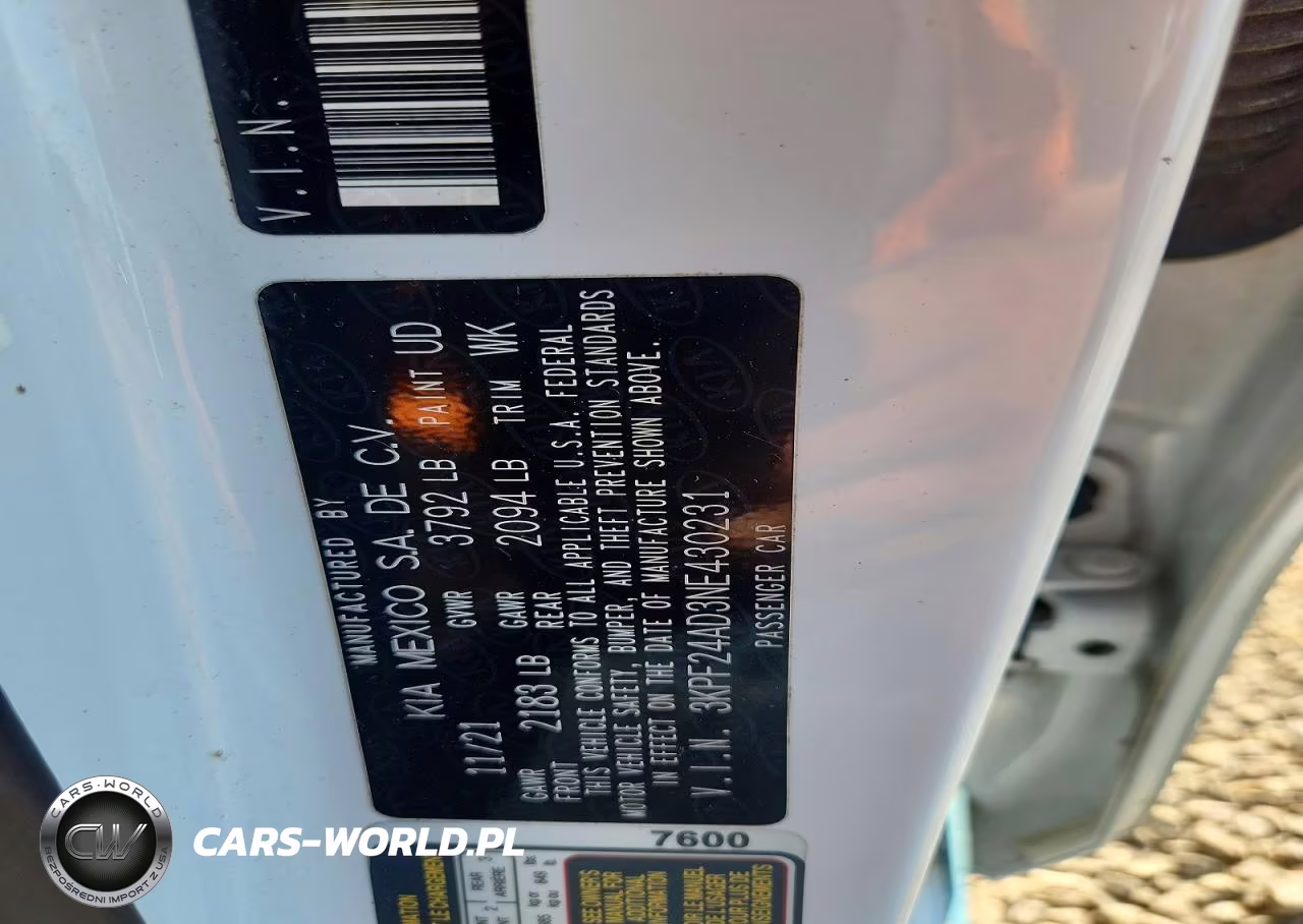 2022 Kia Forte Fe VIN:3KPF24AD3NE430231 - 12