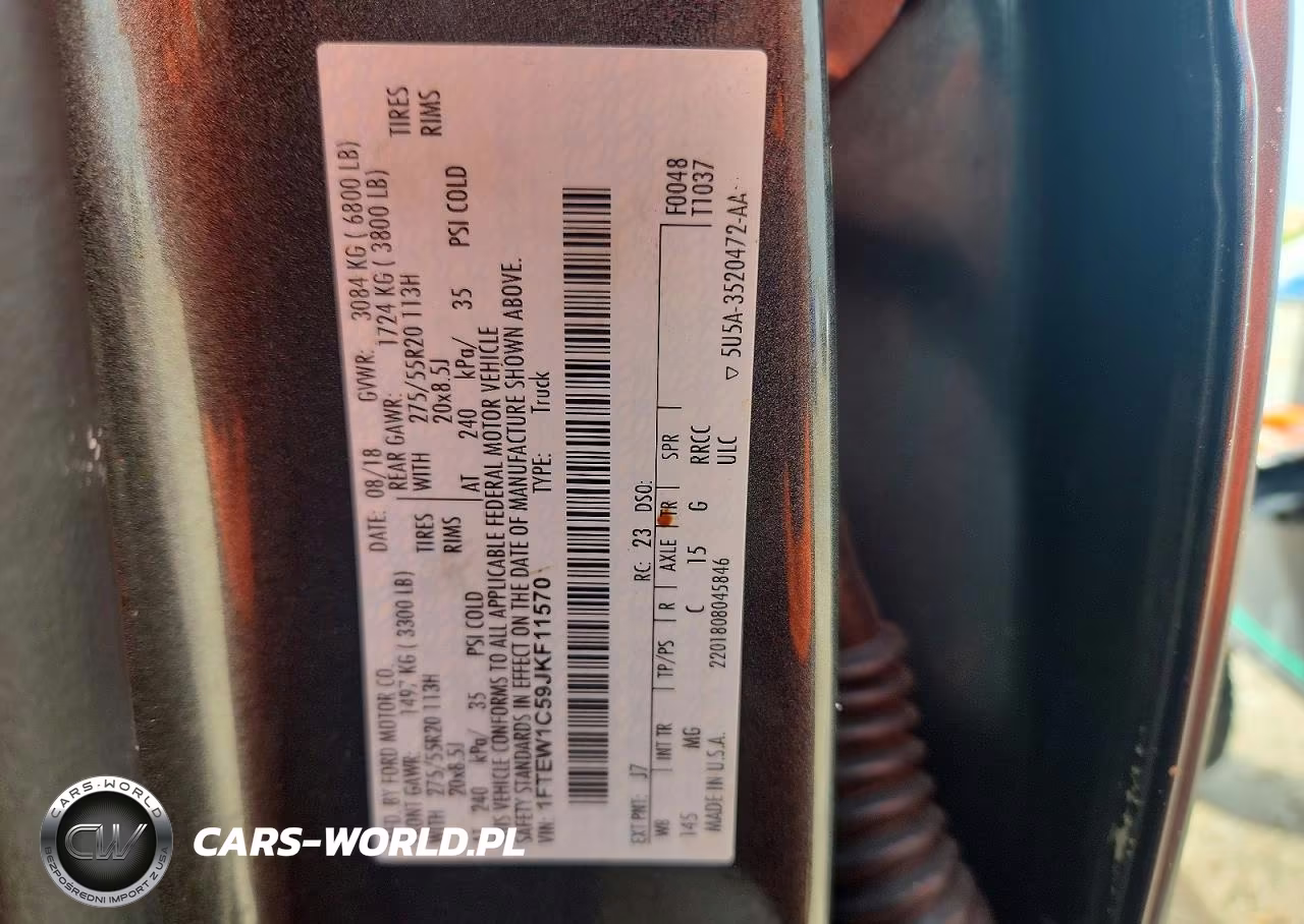 2018 Ford F150 Supercrew VIN:1FTEW1C59JKF11570 - 13