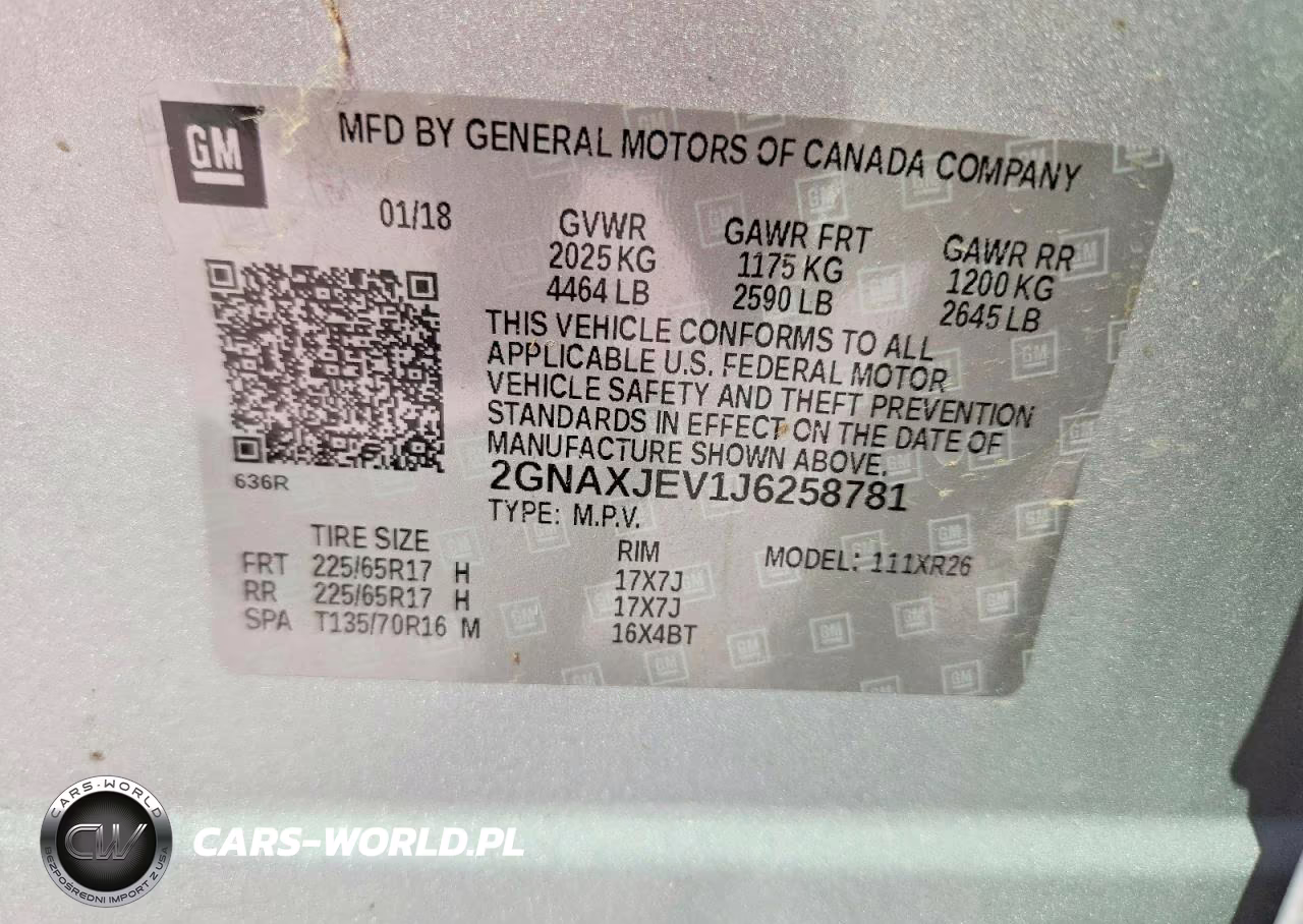 2018 Chevrolet Equinox Lt VIN:2GNAXJEV1J6258781 - 13