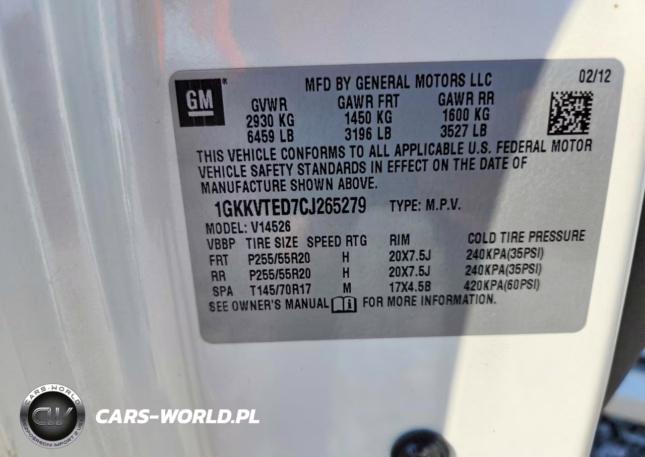 2012 GMC Acadia Denali VIN:1GKKVTED7CJ265279 - 13