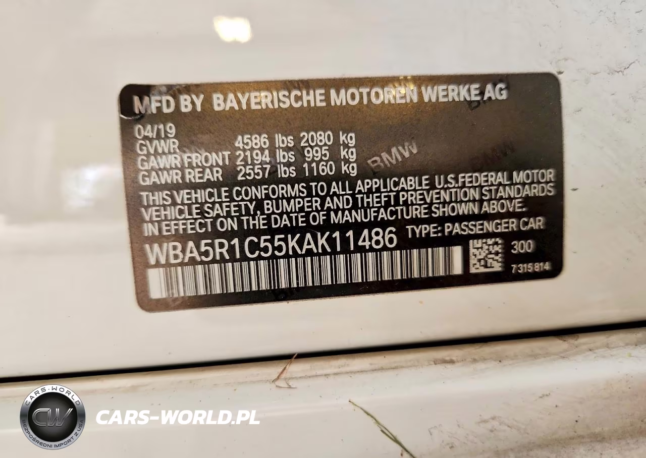 2019 BMW 330I VIN:WBA5R1C55KAK11486 - 13