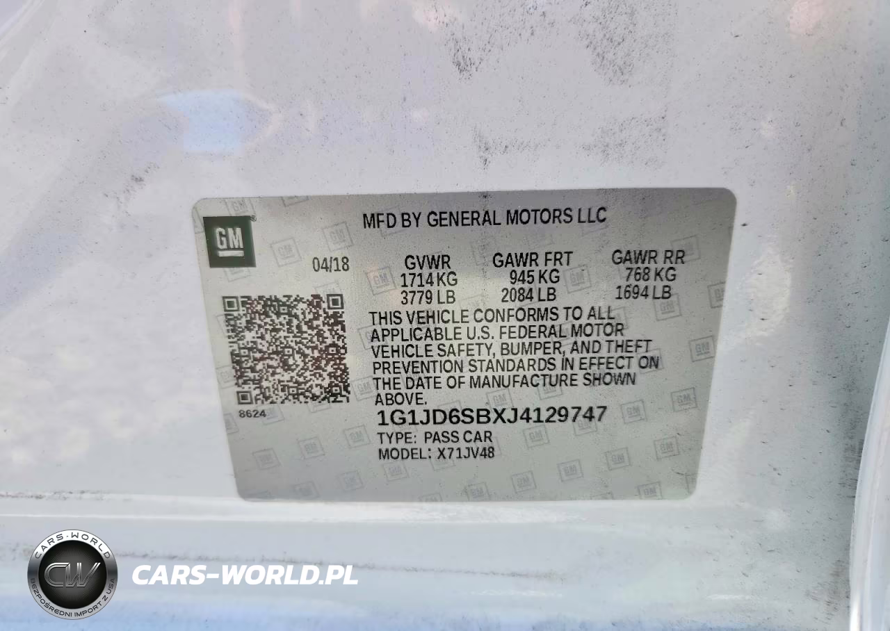 2018 Chevrolet Sonic Lt VIN:1G1JD6SBXJ4129747 - 12