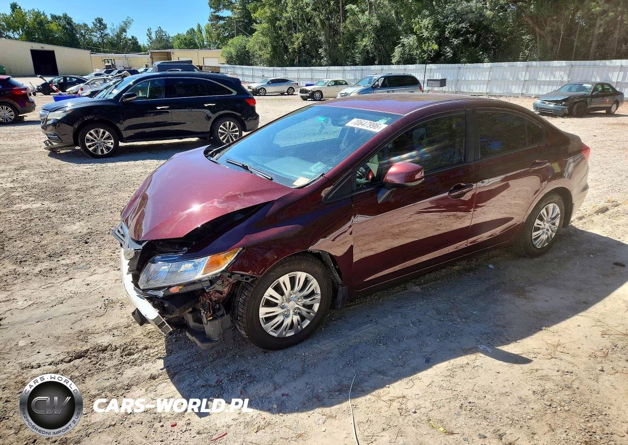 2012 Honda Civic Lx VIN:19XFB2F58CE031589 - 1