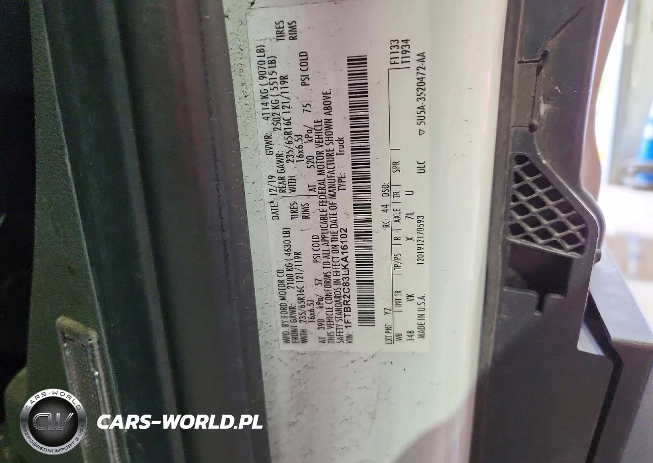 2020 Ford Transit T-250 VIN:1FTBR2C83LKA16102 - 13