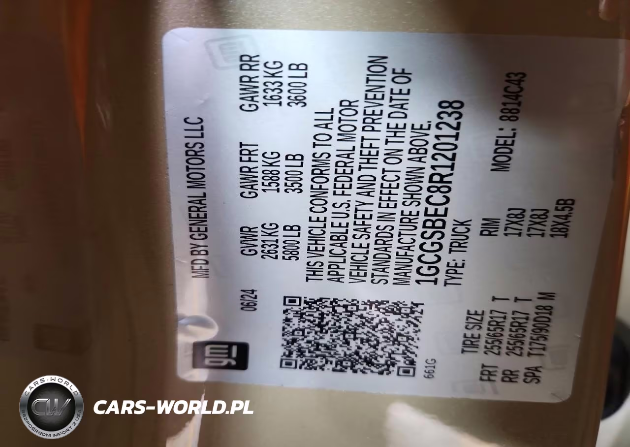 2024 Chevrolet Colorado VIN:1GCGSBEC8R1201238 - 12