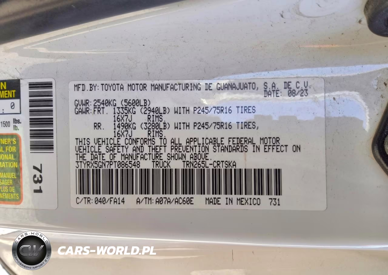 2023 Toyota Tacoma Sr VIN:3TYRX5GN7PT086548 - 12