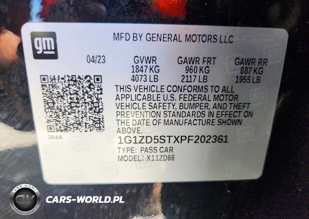 2023 Chevrolet Malibu Lt VIN:1G1ZD5STXPF202361 - 12
