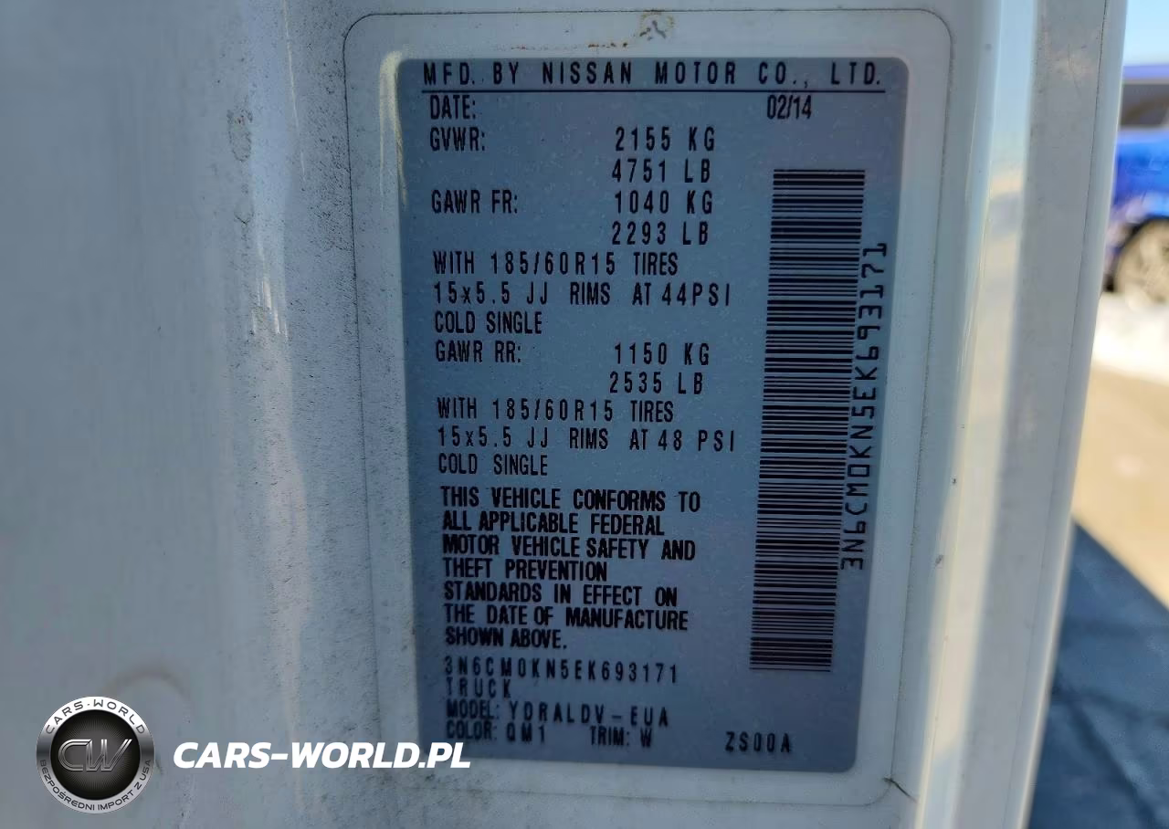 2014 Nissan Nv200 S VIN:3N6CM0KN5EK693171 - 13