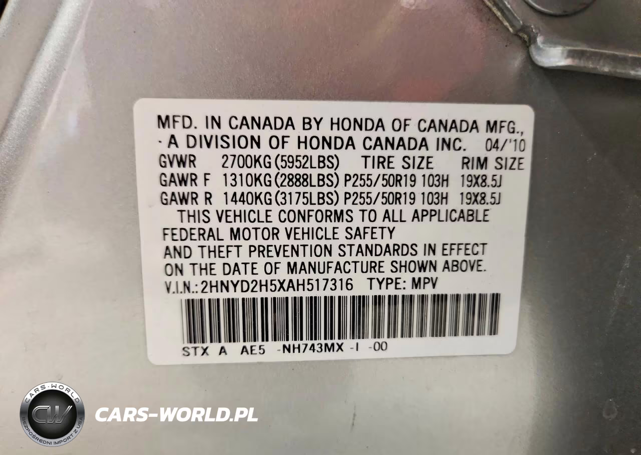 2010 Acura Mdx Advance VIN:2HNYD2H5XAH517316 - 13