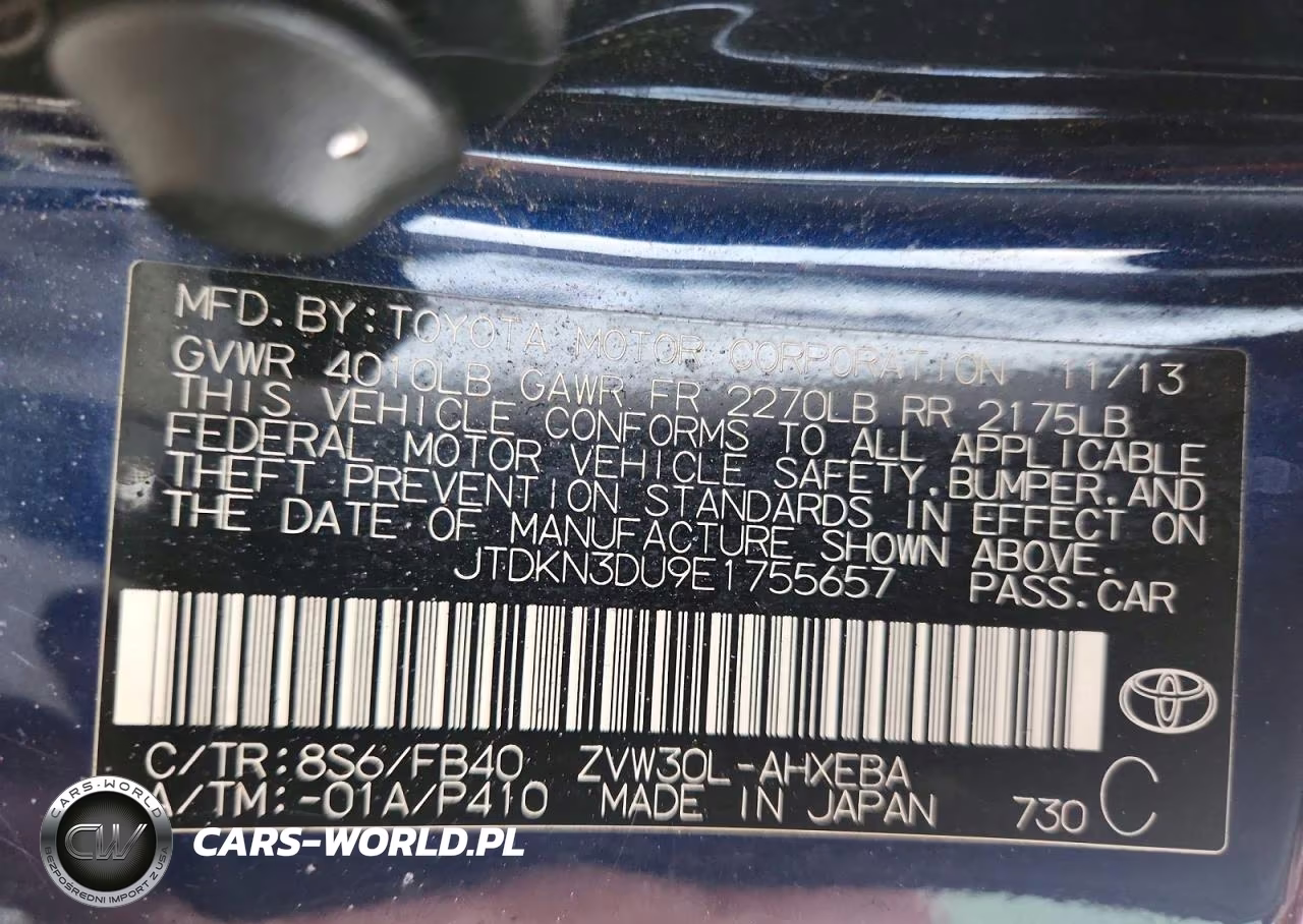 2014 Toyota Prius Two VIN:JTDKN3DU9E1755657 - 12