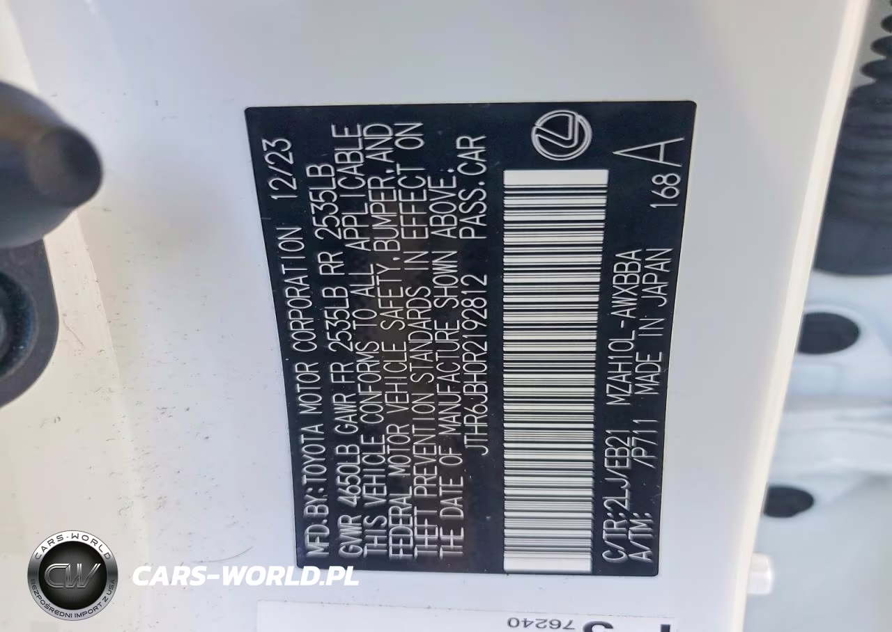 2024 Lexus Ux 250H F Sport Handling VIN:JTHR6JBH0R2192812 - 14