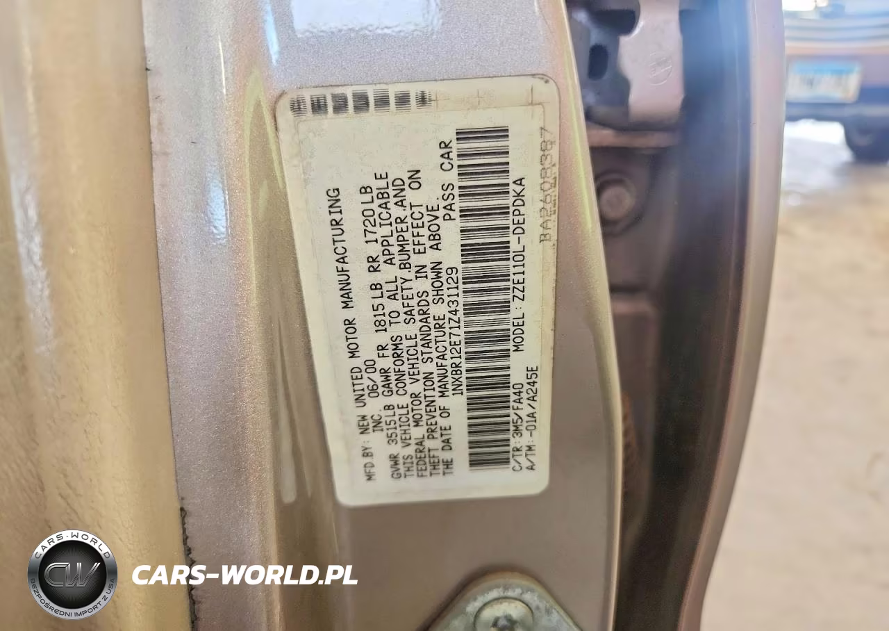 2001 Toyota Corolla Le VIN:1NXBR12E71Z431129 - 12
