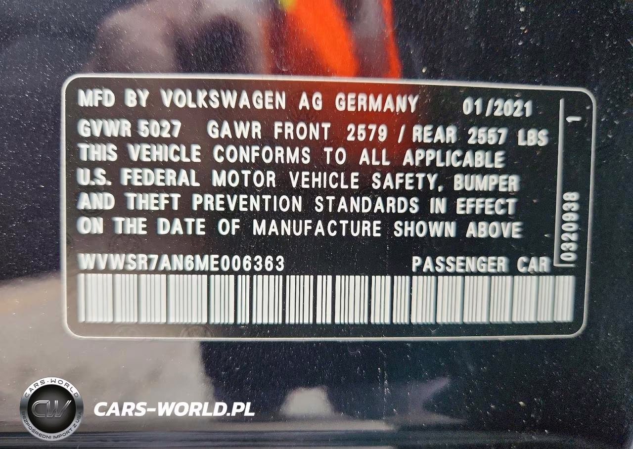 2021 Volkswagen Arteon Sel R-Line VIN:WVWSR7AN6ME006363 - 12