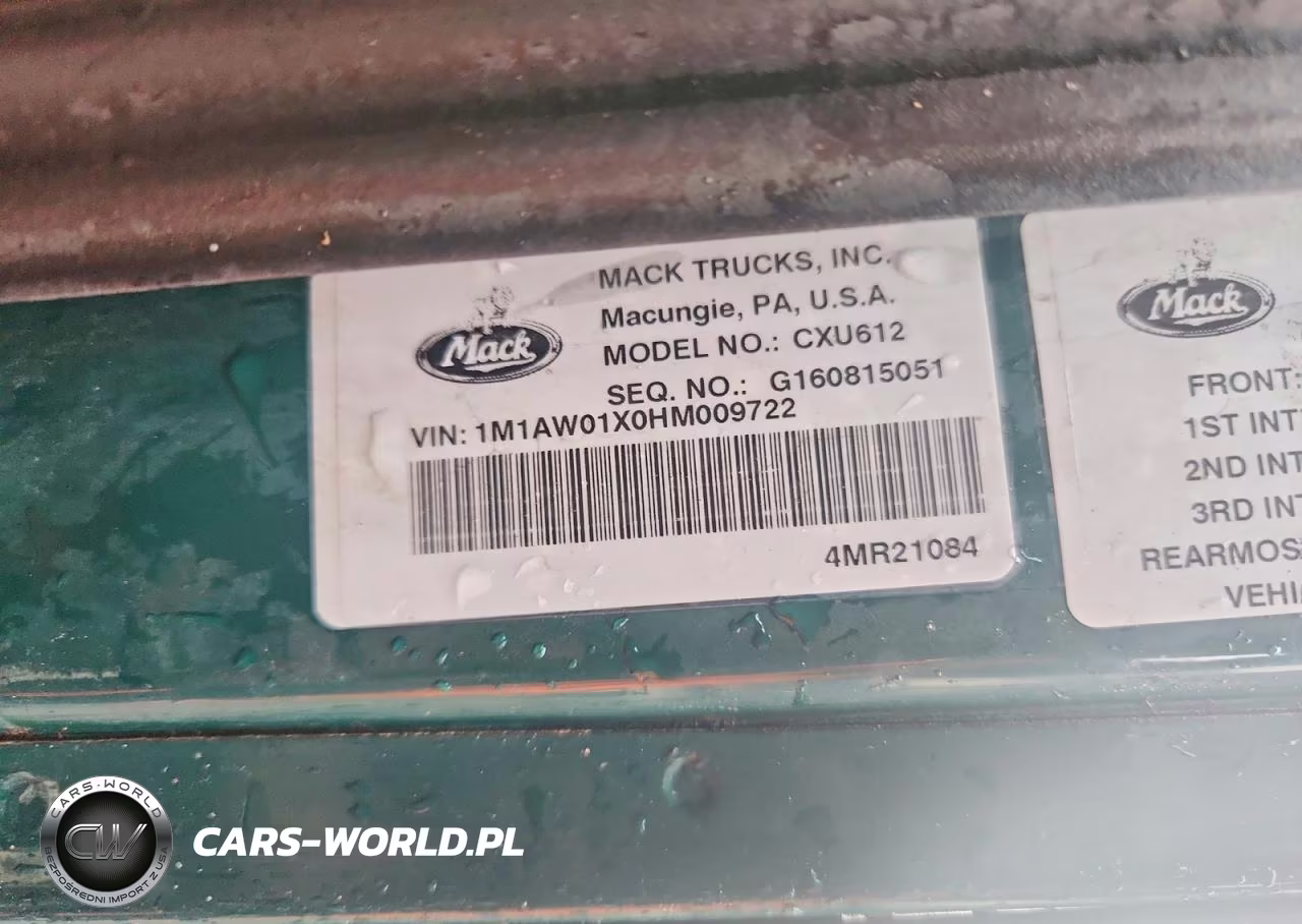 2017 Mack 600 Cxu600 VIN:1M1AW01X0HM009722 - 11