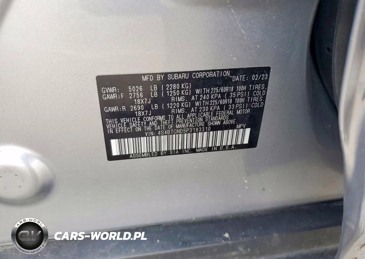 2023 Subaru Outback Limited Xt VIN:4S4BTGND5P3183310 - 13