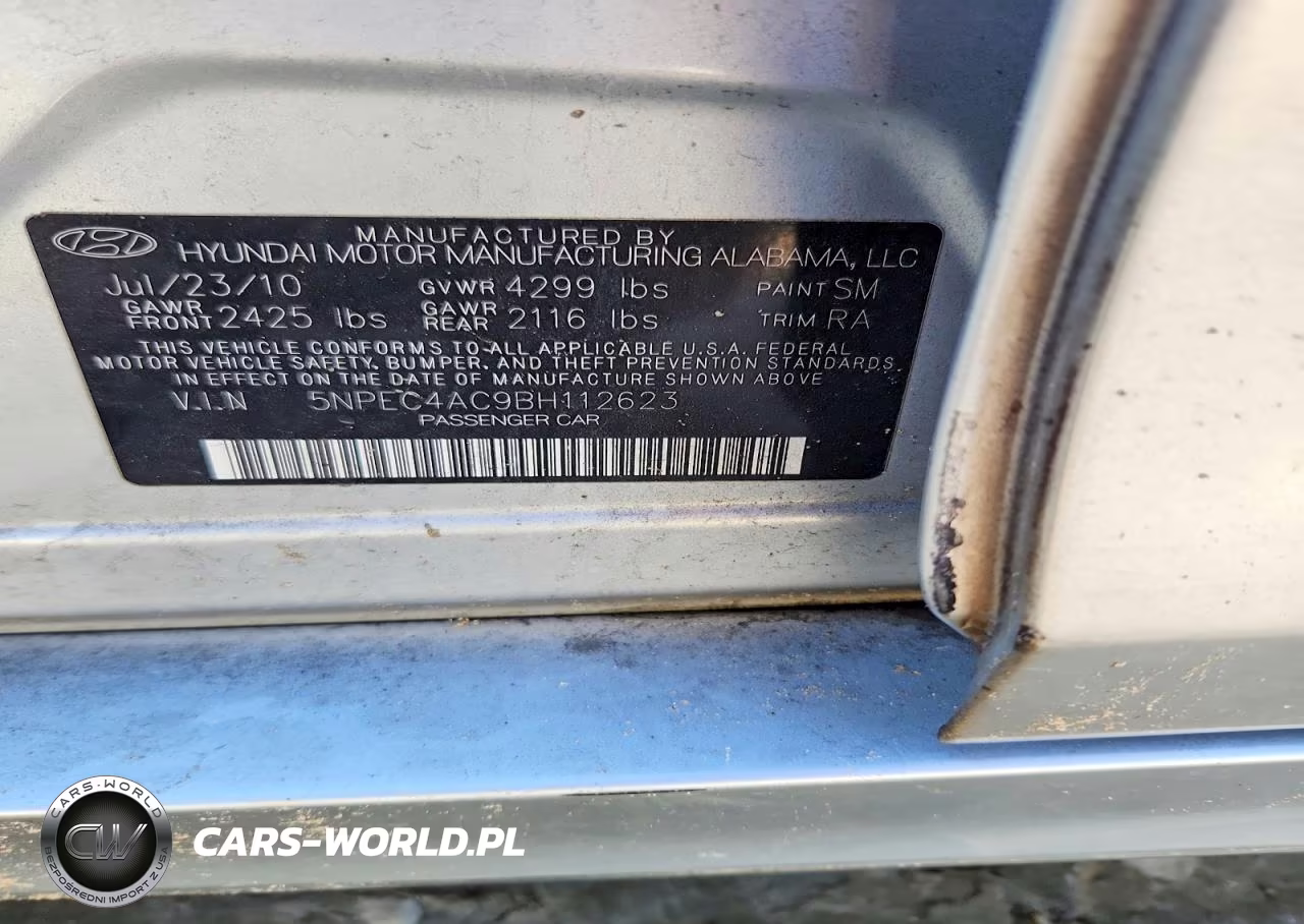 2011 Hyundai Sonata Se VIN:5NPEC4AC9BH112623 - 12
