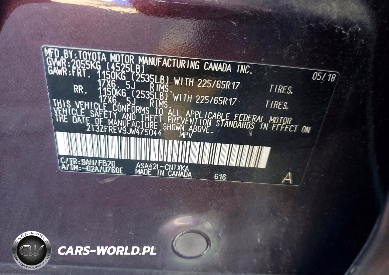 2018 Toyota Rav4 Le VIN:2T3ZFREV9JW475044 - 12