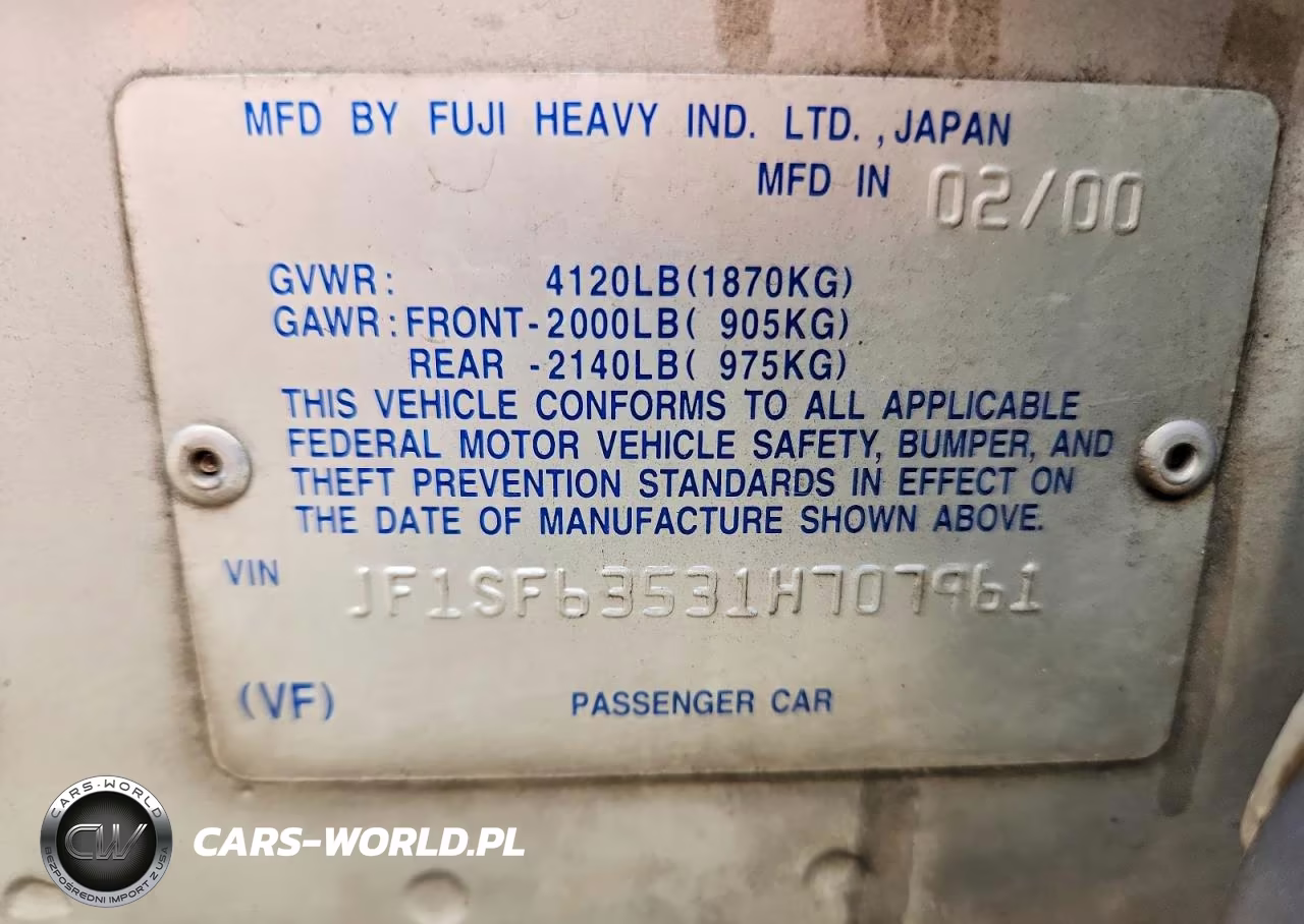 2001 Subaru Forester L VIN:JF1SF63531H707961 - 13