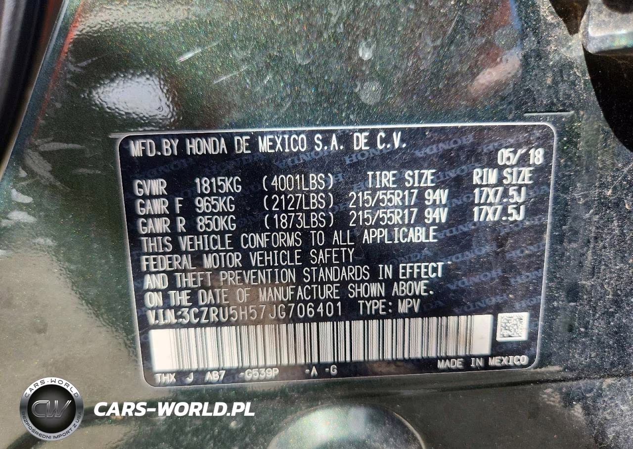 2018 Honda Hr-V Ex VIN:3CZRU5H57JG706401 - 13