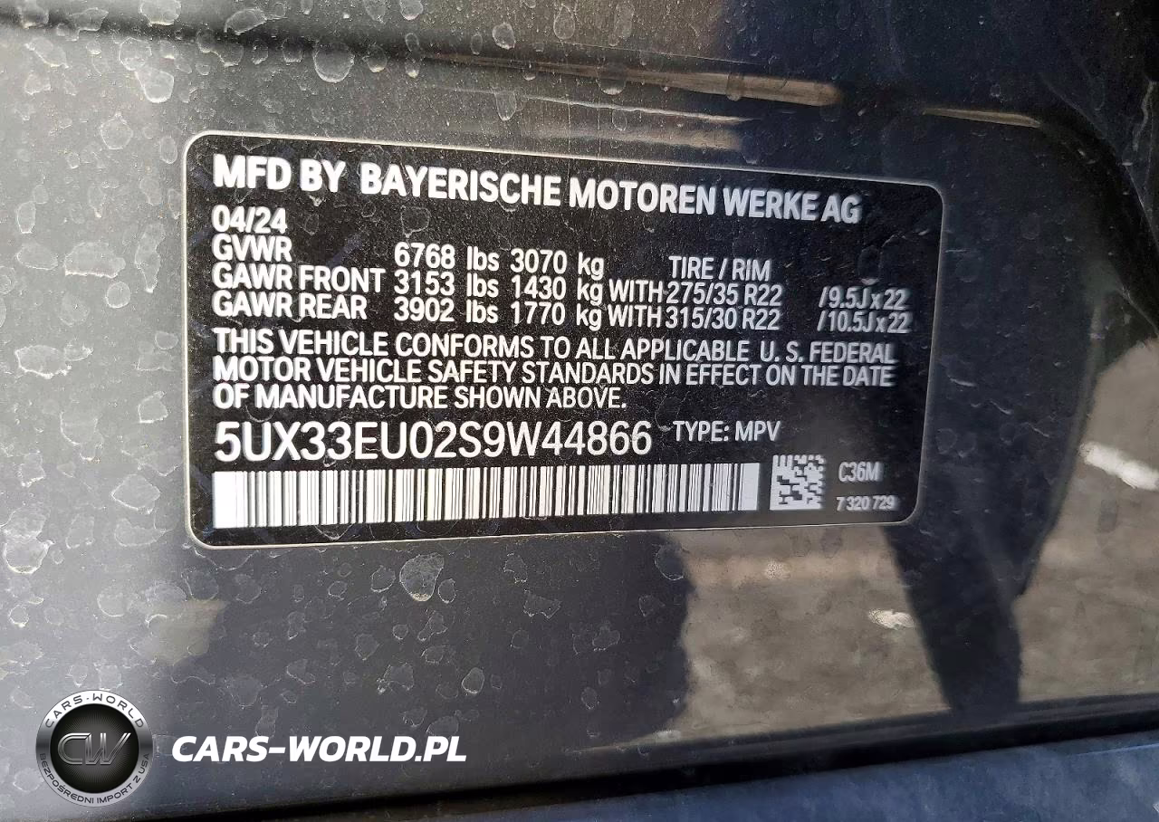 2025 BMW X5 M60I VIN:5UX33EU02S9W44866 - 13