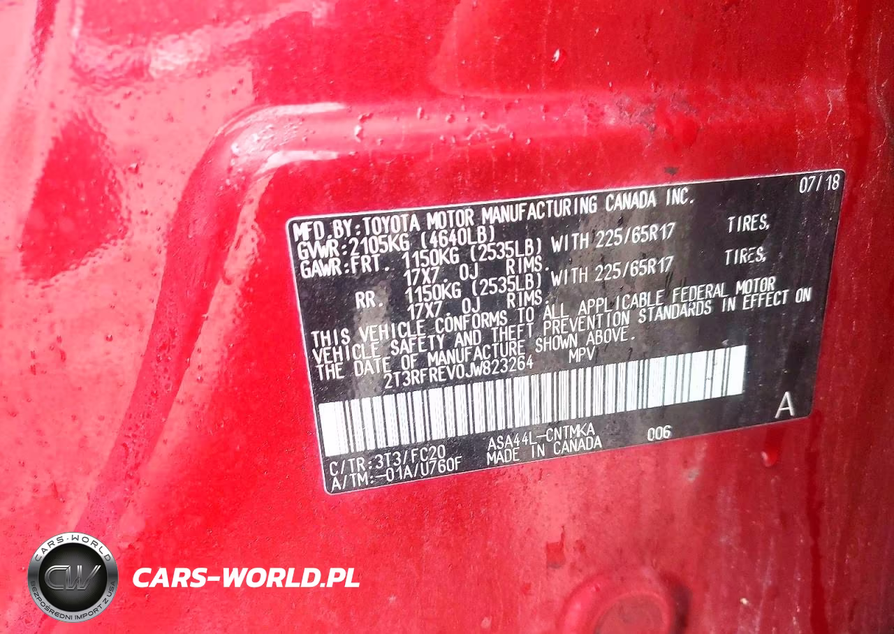 2018 Toyota Rav4 Xle VIN:2T3RFREV0JW823264 - 13