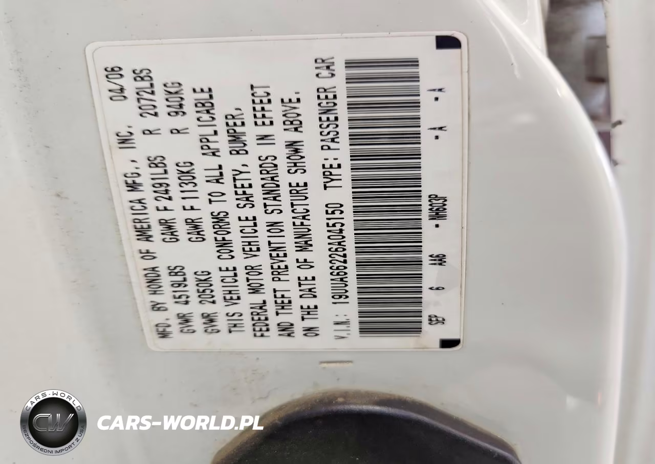 2006 Acura 3.2Tl VIN:19UUA66226A045150 - 12