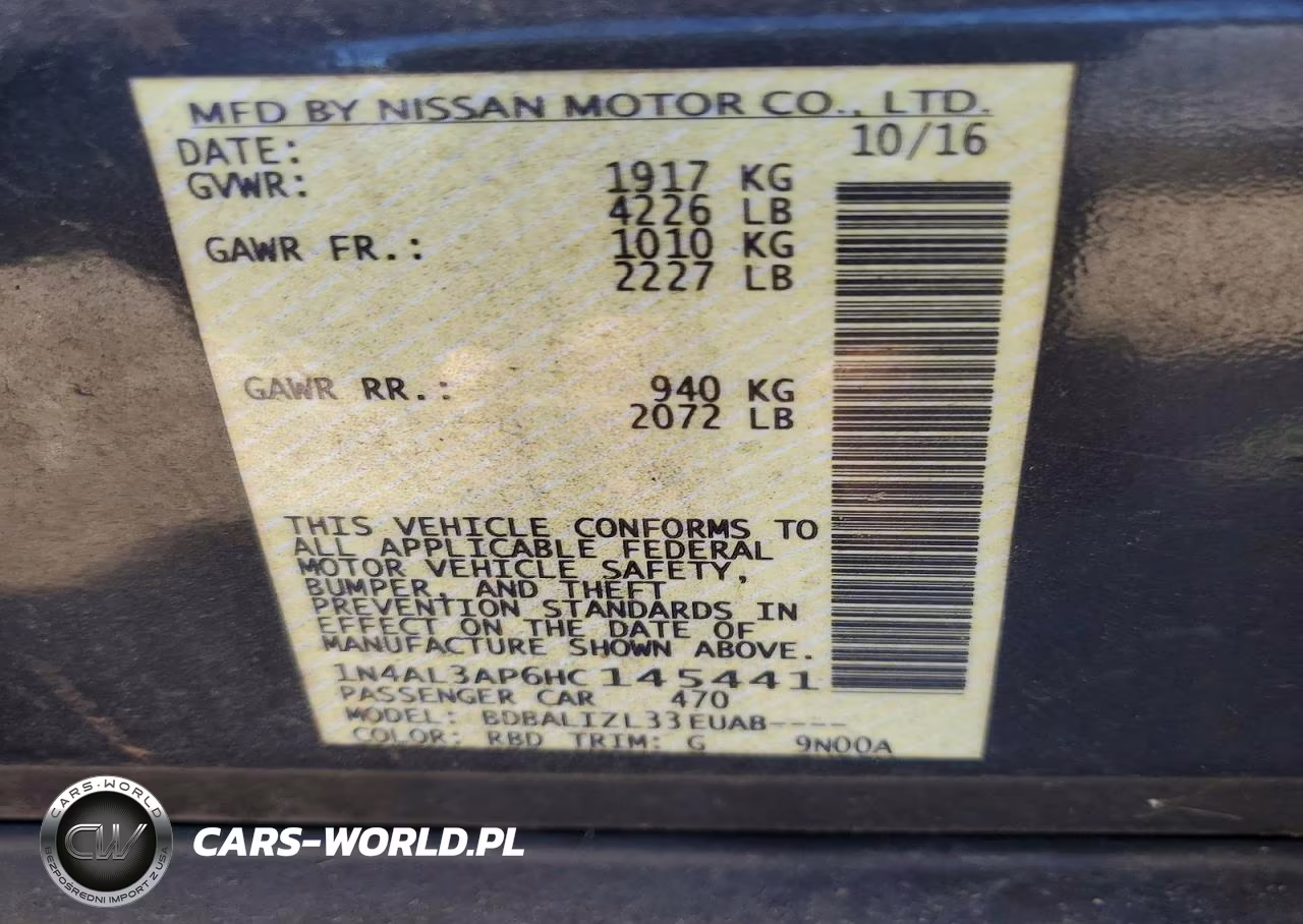 2017 Nissan Altima 2.5 Sv VIN:1N4AL3AP6HC145441 - 12