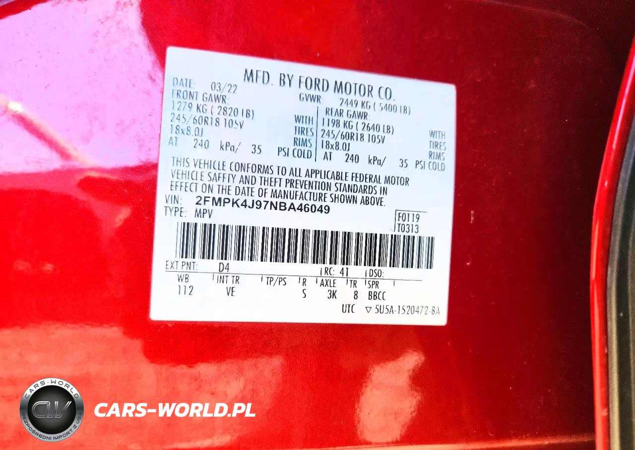 2022 Ford Edge Sel VIN:2FMPK4J97NBA46049 - 13