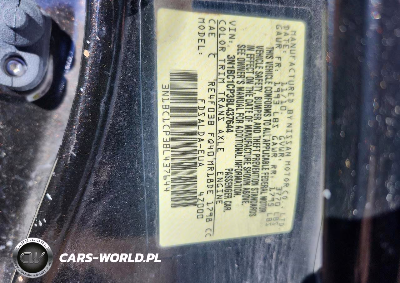 2011 Nissan Versa 1.8 S VIN:3N1BC1CP3BL437644 - 12