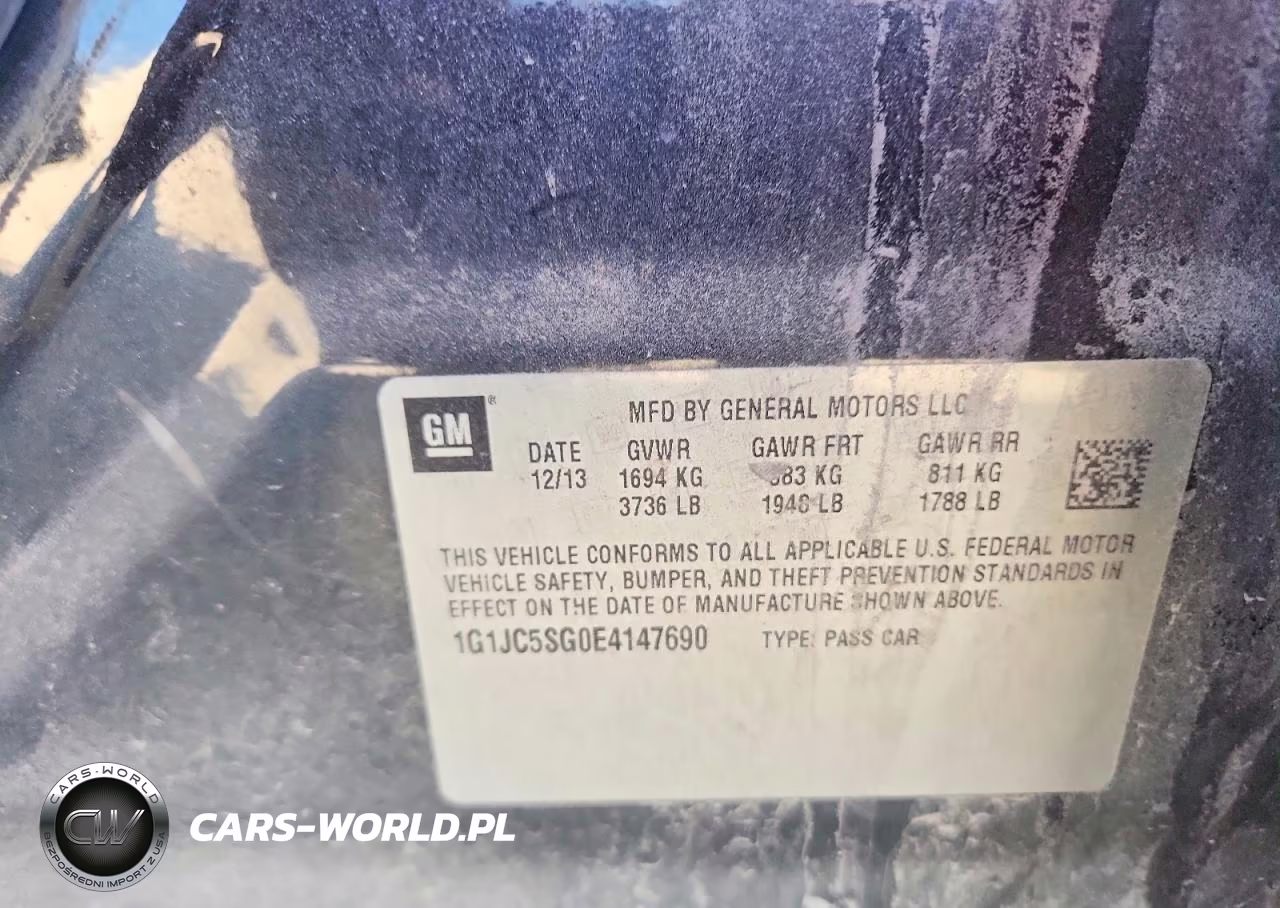 2014 Chevrolet Sonic VIN:1G1JC5SG0E4147690 - 12