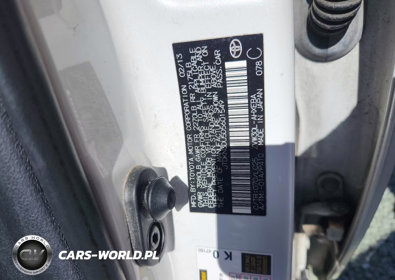2013 Toyota Prius Persona Series Se VIN:JTDKN3DU5D5601549 - 12