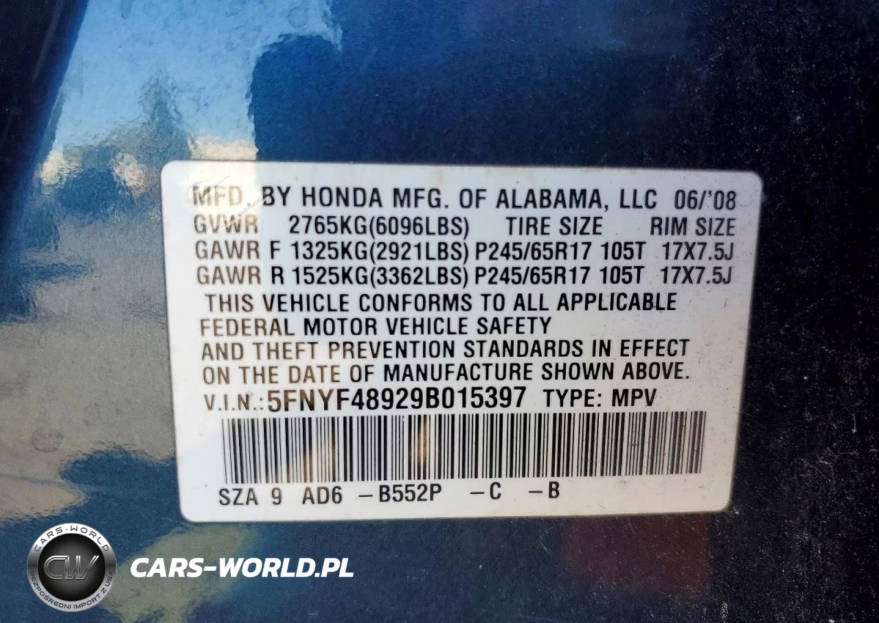 2009 Honda Pilot Touring VIN:5FNYF48929B015397 - 13