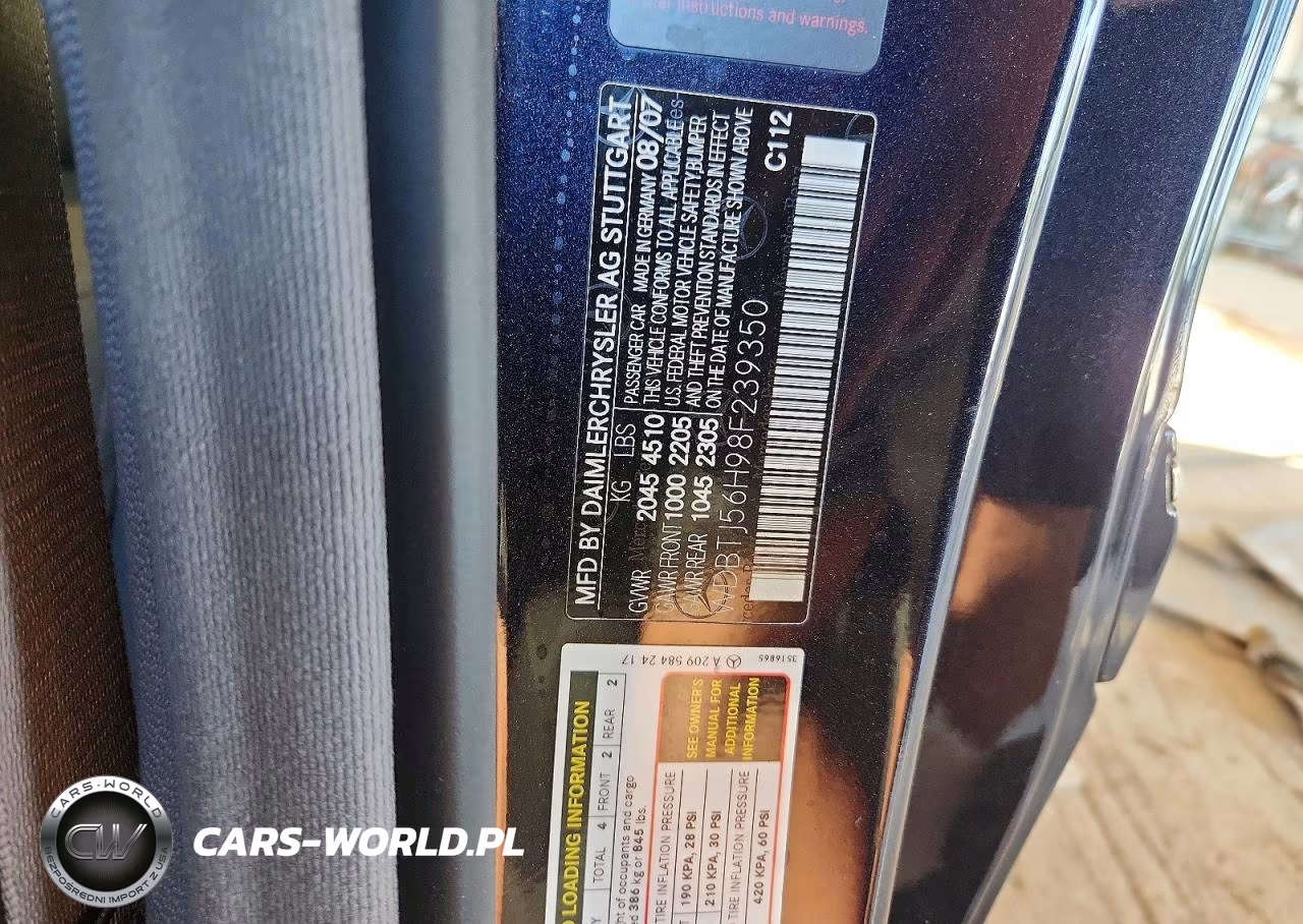 2008 Mercedes-Benz Clk 350 VIN:WDBTJ56H98F239350 - 12