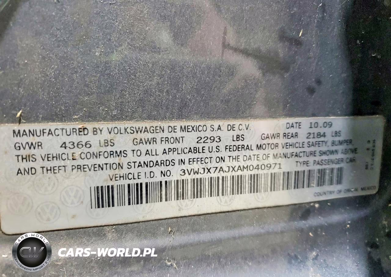 2010 Volkswagen Jetta S VIN:3VWJX7AJXAM040971 - 12