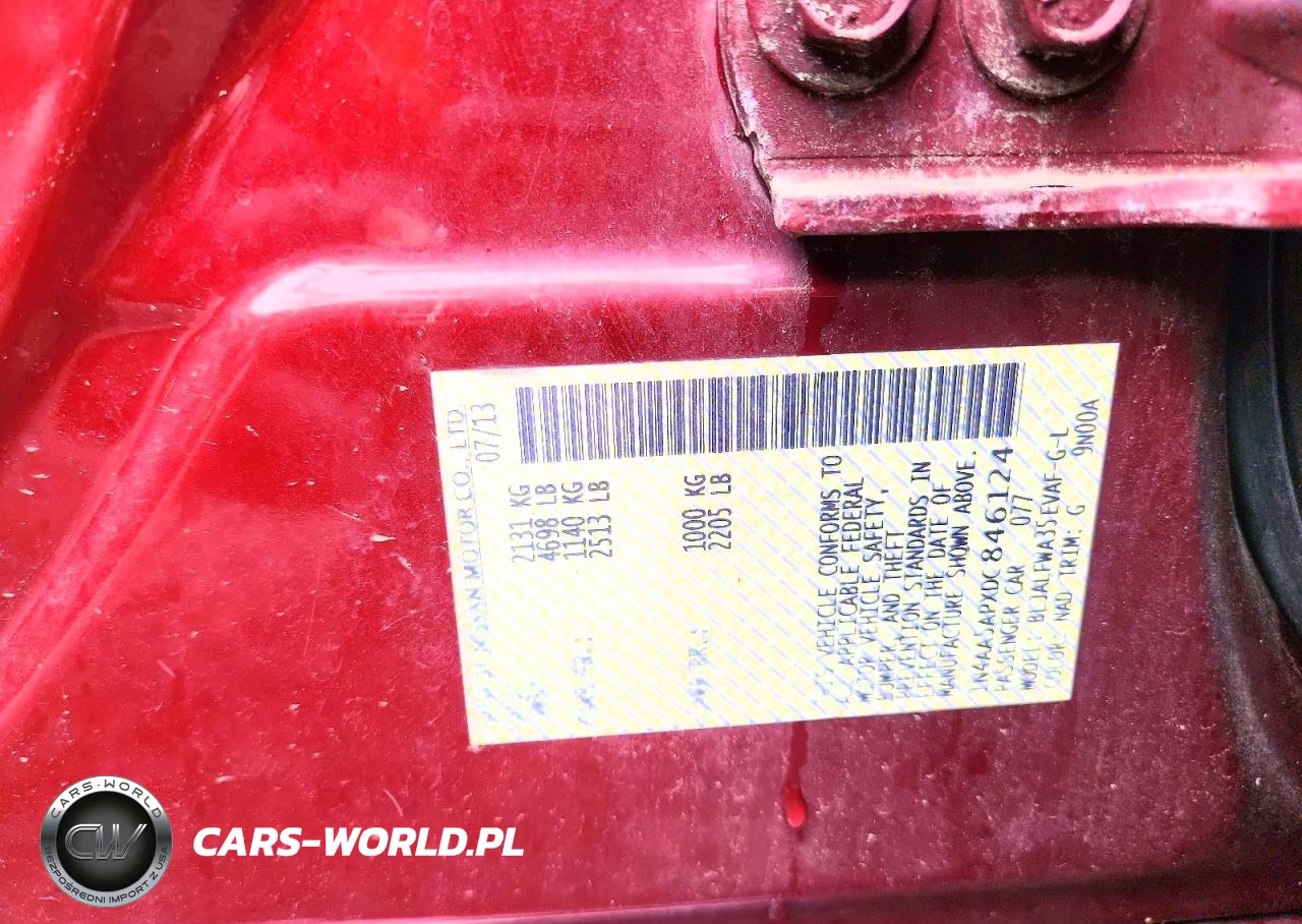 2013 Nissan Maxima 3.5 Sv VIN:1N4AA5APXDC846124 - 12
