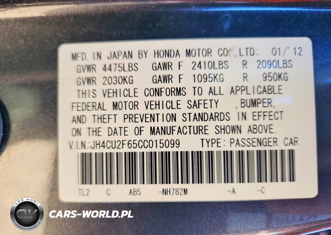 2012 Acura Tsx Tech VIN:JH4CU2F65CC015099 - 12