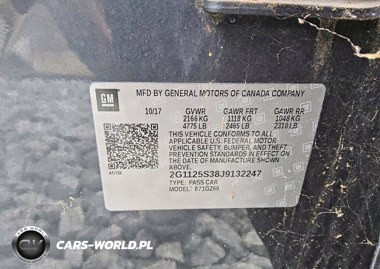2018 Chevrolet Impala Premier VIN:2G1125S38J9132247 - 12