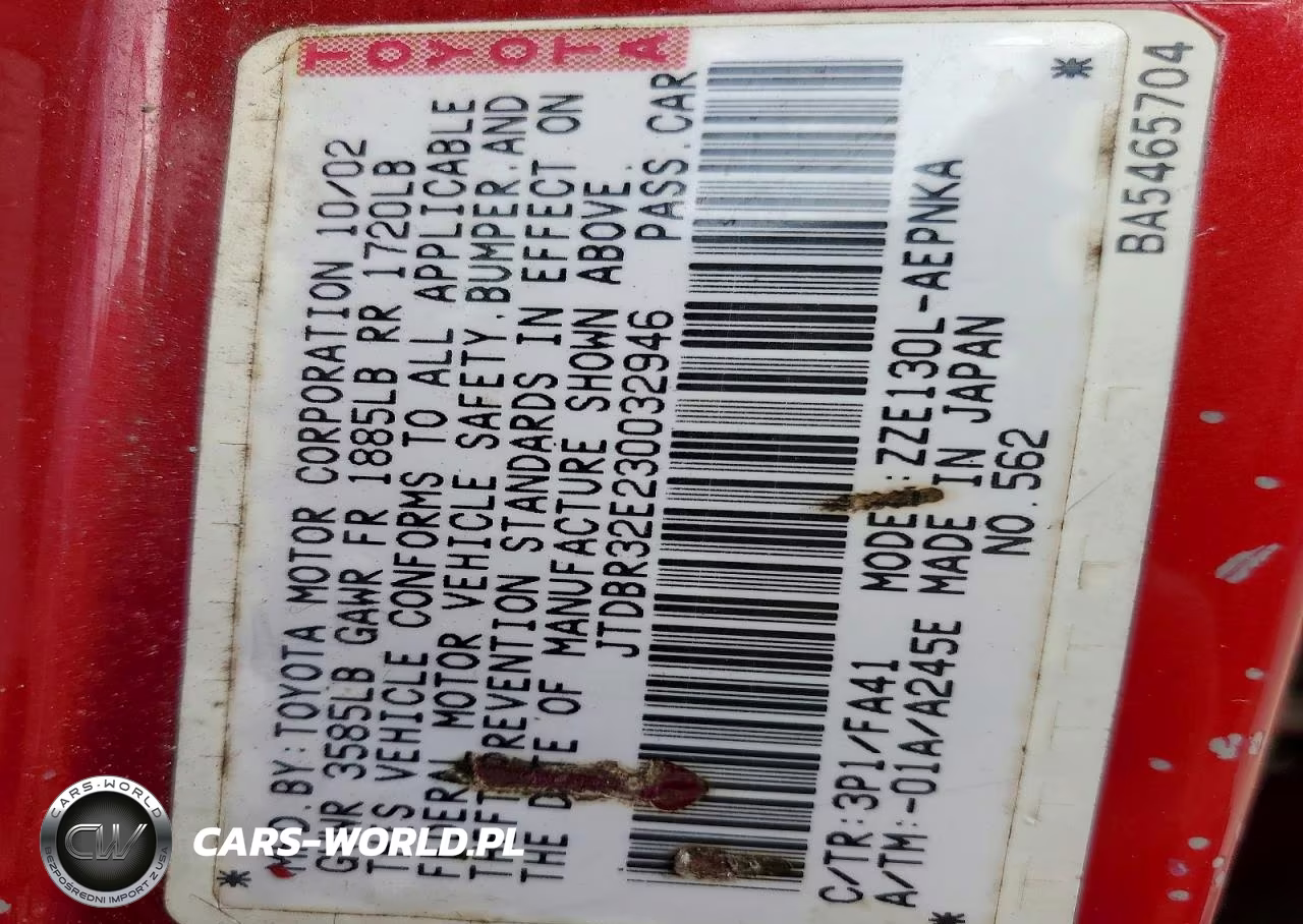 2003 Toyota Corolla Le VIN:JTDBR32E230032946 - 13