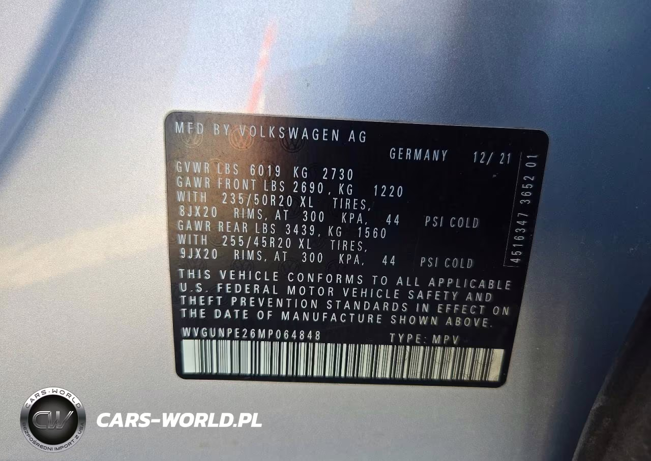2021 Volkswagen Id.4 Pro S VIN:WVGUNPE26MP064848 - 12