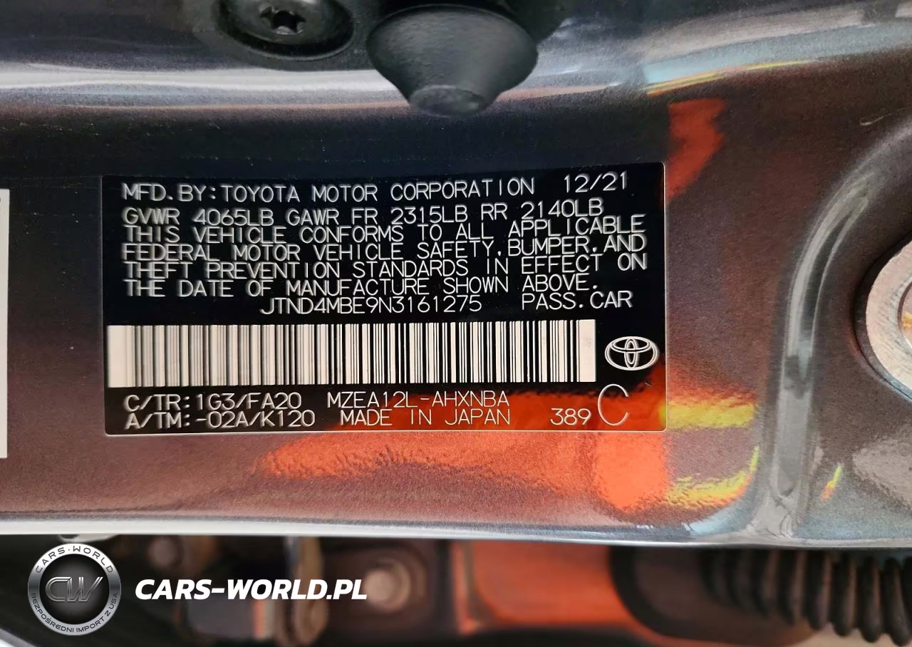 2022 Toyota Corolla Hatchback Se VIN:JTND4MBE9N3161275 - 12
