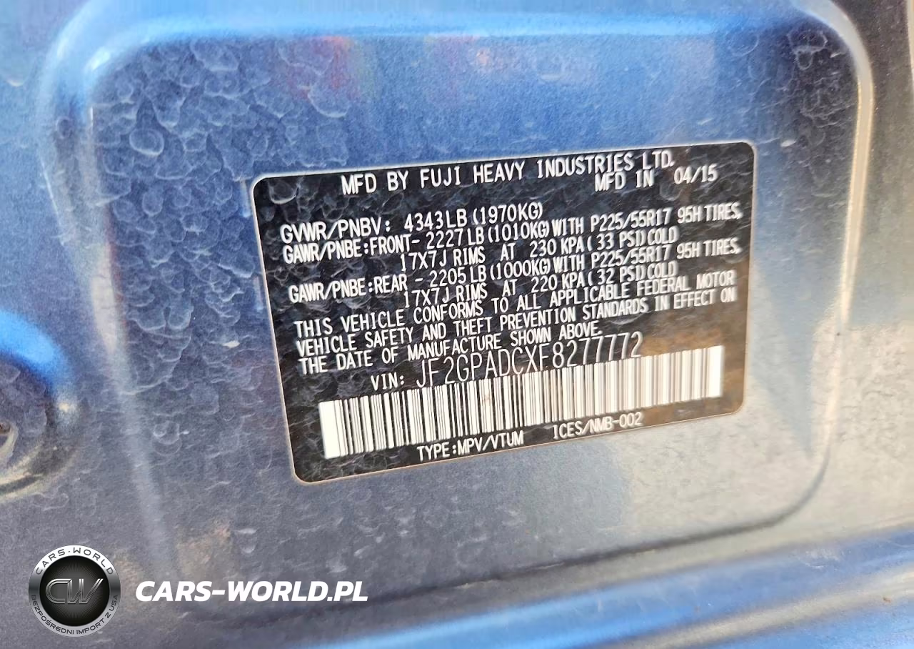 2015 Subaru Xv Crosstrek 2.0 Premium VIN:JF2GPADCXF8277772 - 13