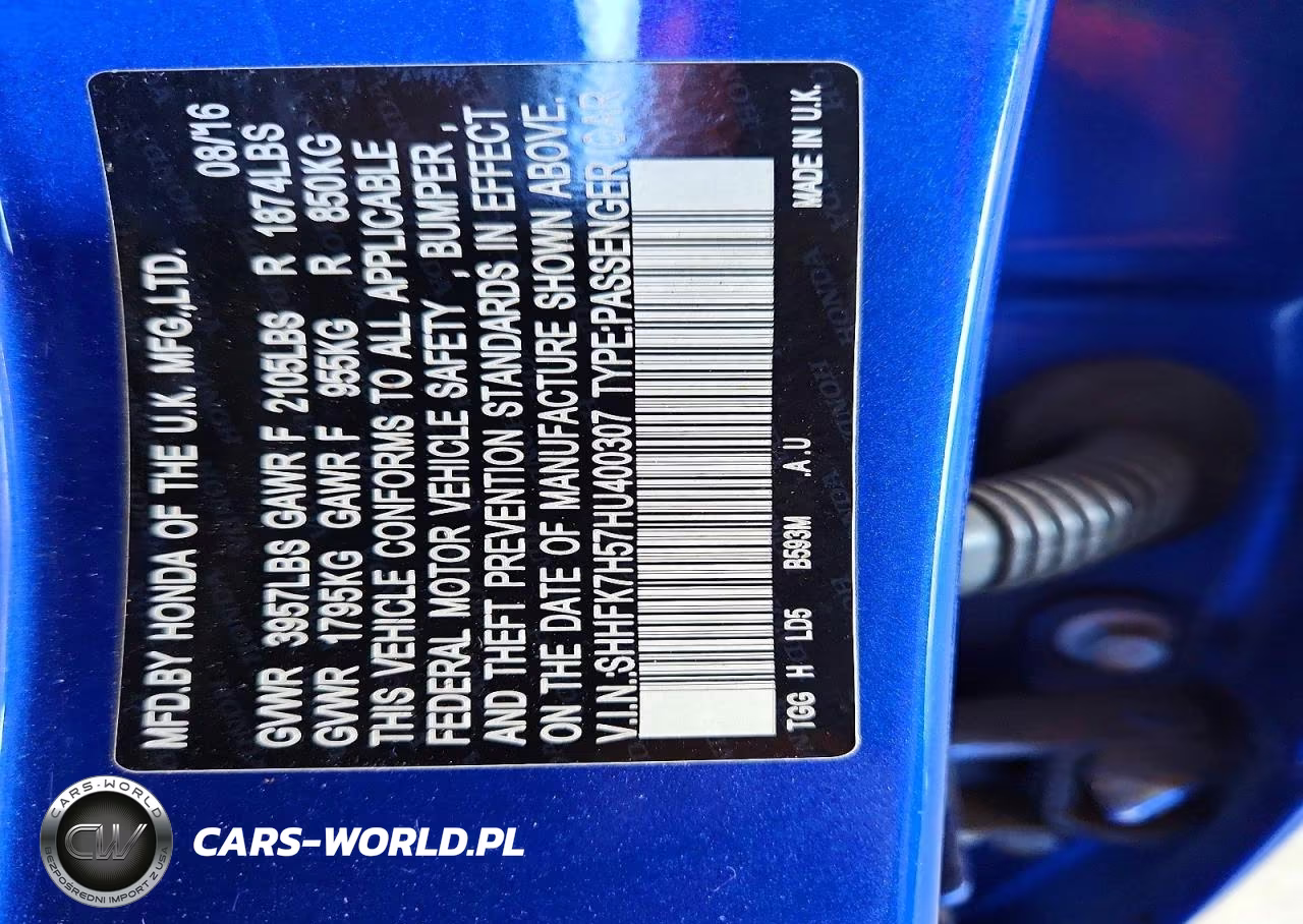 2017 Honda Civic Ex VIN:SHHFK7H57HU400307 - 13