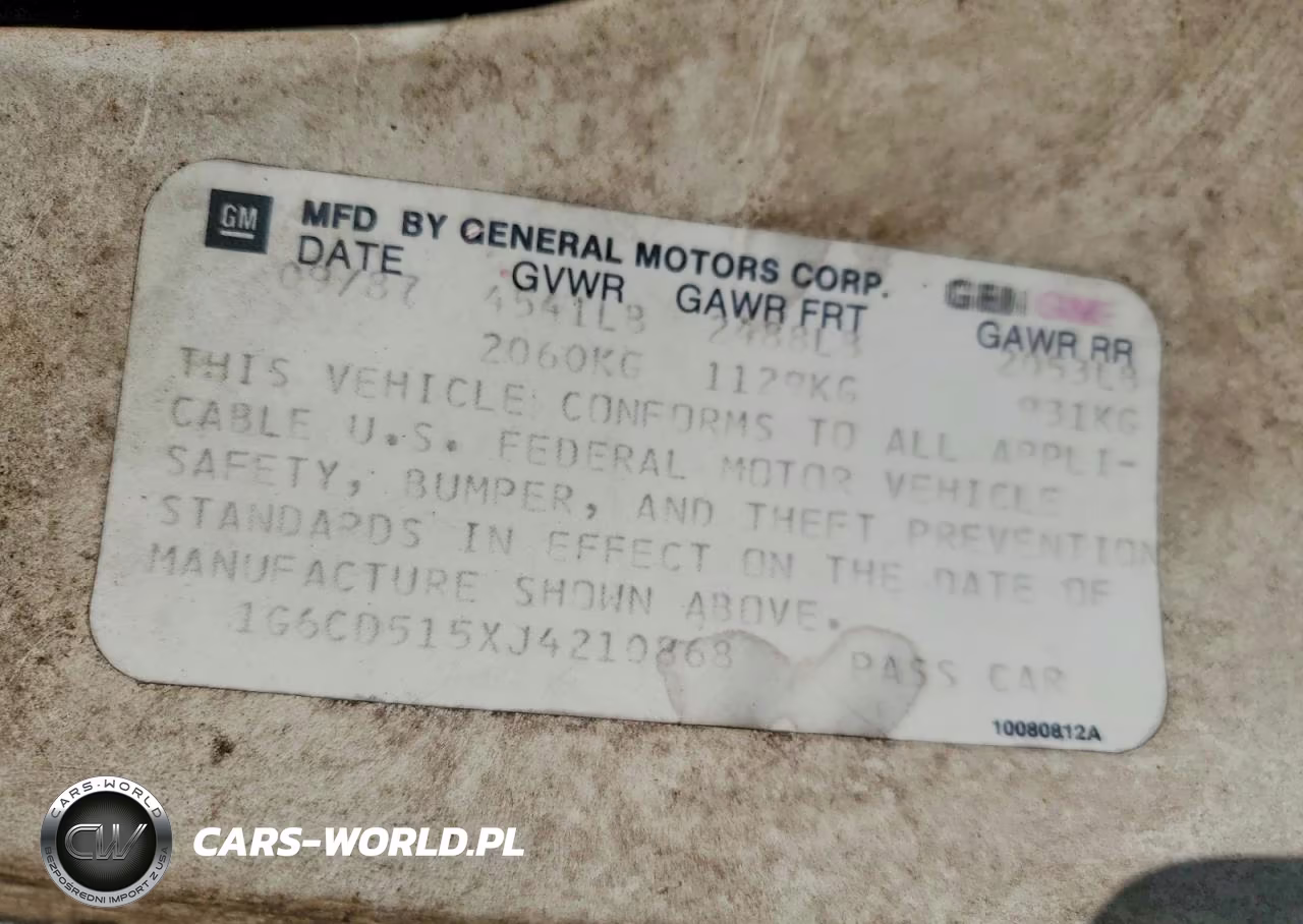 1988 Cadillac Deville VIN:1G6CD515XJ4210868 - 13