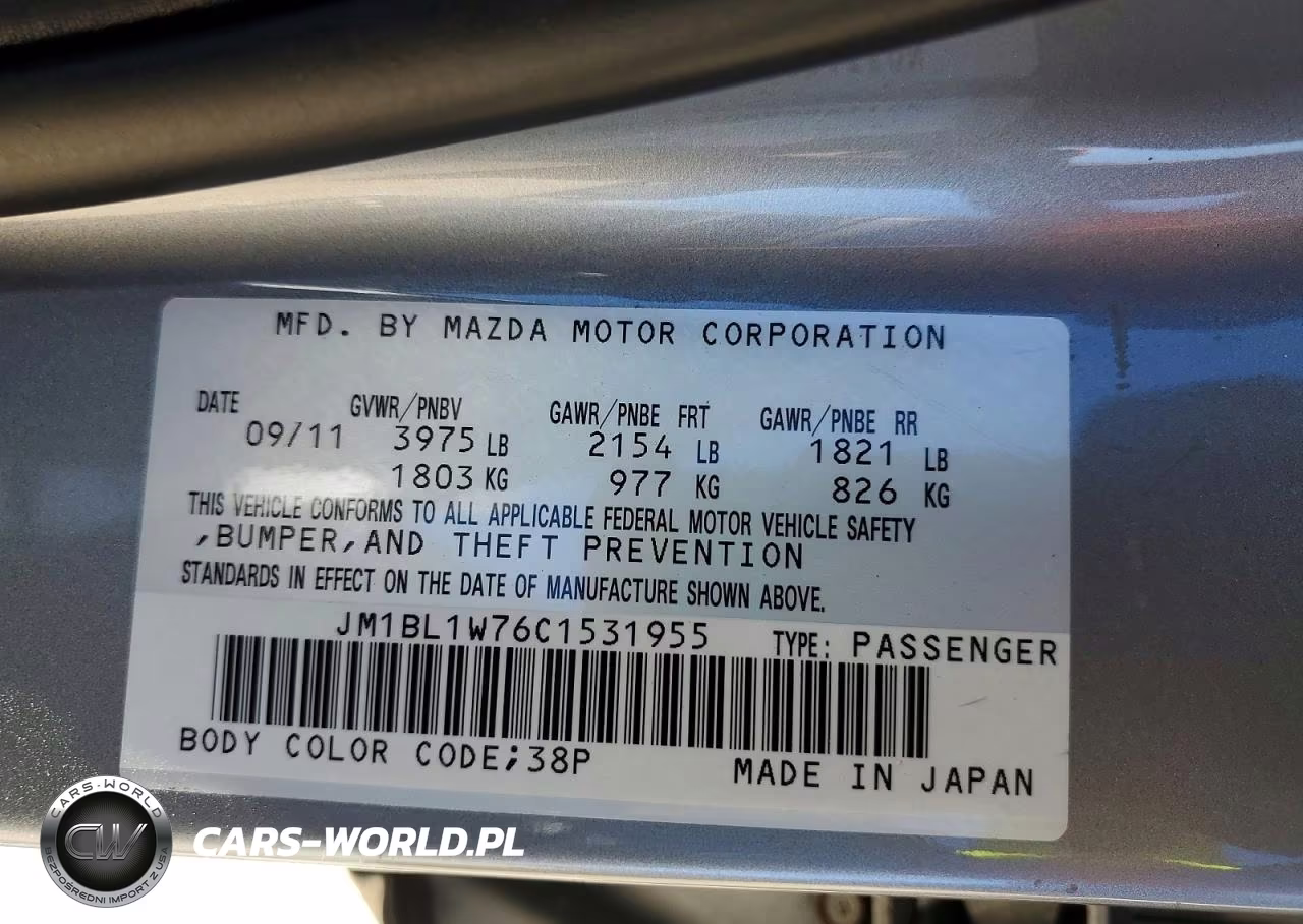 2012 Mazda 3 I VIN:JM1BL1W76C1531955 - 12